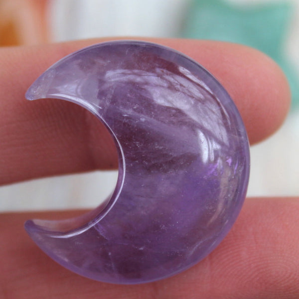 Amethyst Crescent Moon