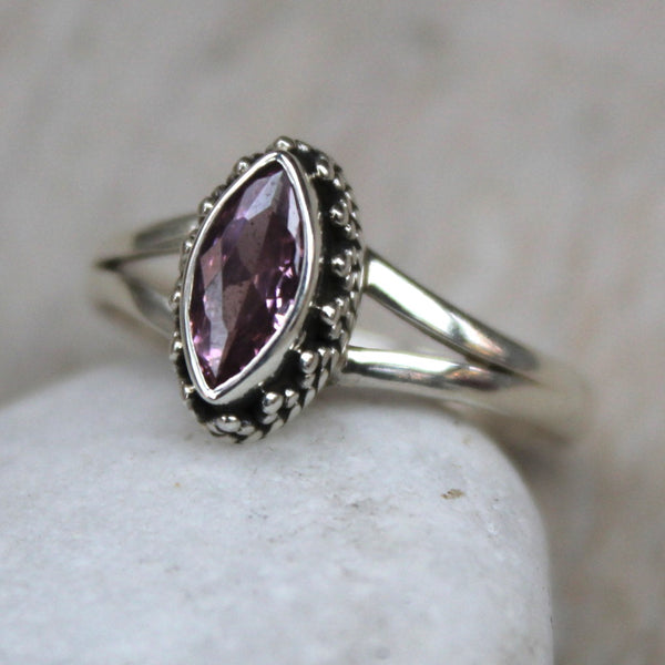 Pink Topaz + 925 Sterling Silver Ring