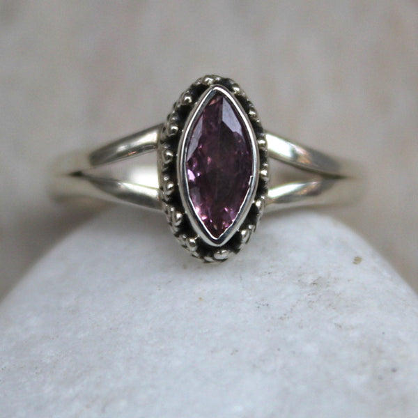 Pink Topaz + 925 Sterling Silver Ring