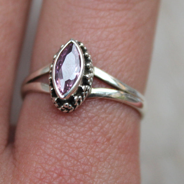 Pink Topaz + 925 Sterling Silver Ring