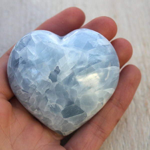 Large Blue Calcite Heart