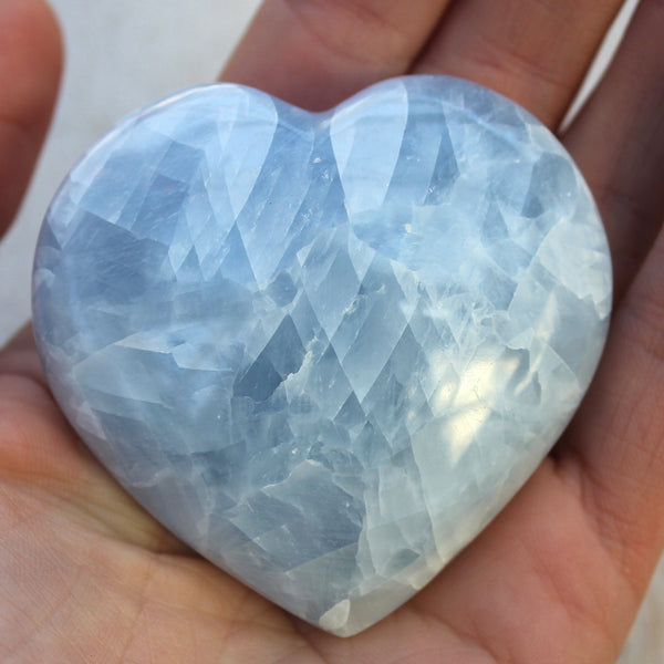 Large Blue Calcite Heart