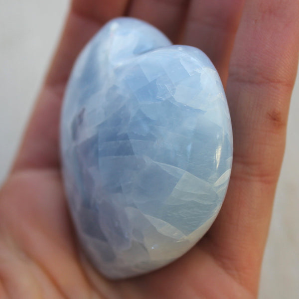 Large Blue Calcite Heart