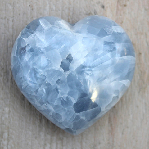 Large Blue Calcite Heart