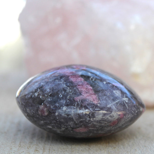 Lepidolite + Pink Tourmaline Pebble