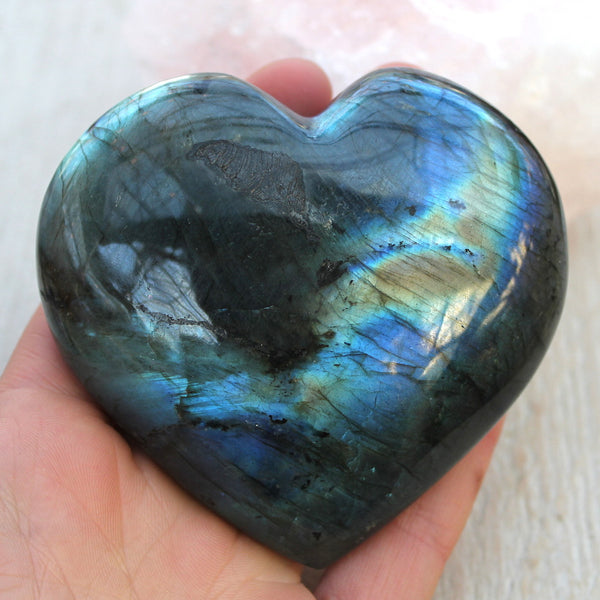 Labradorite Heart