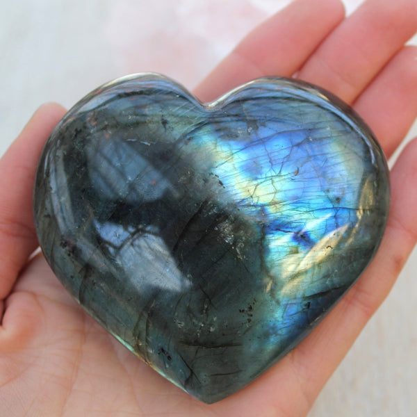 Labradorite Heart