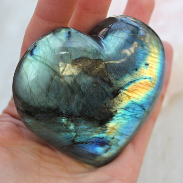 Labradorite Heart