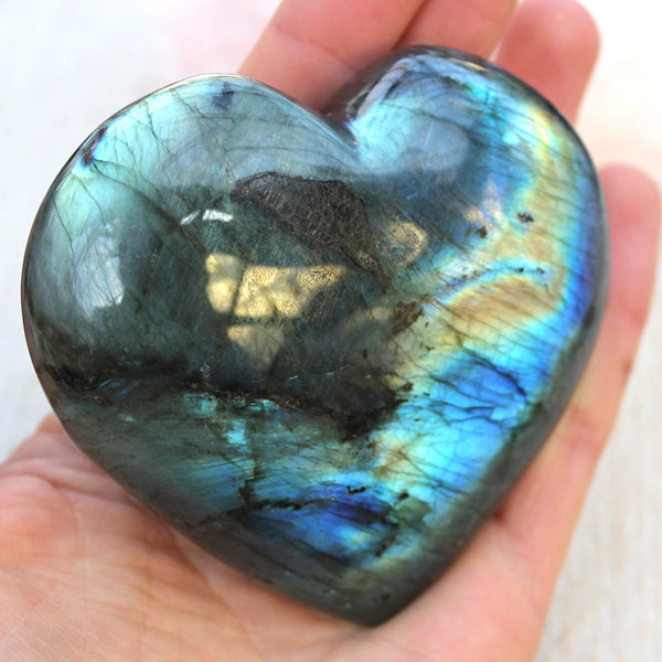 Labradorite Heart