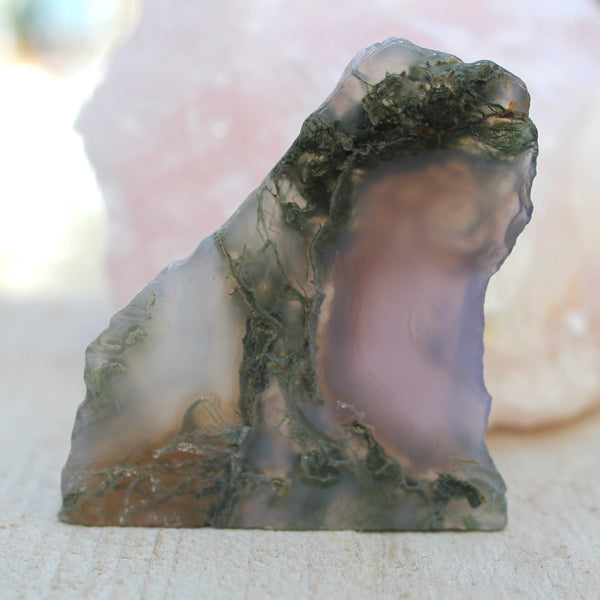 Lilac Moss Agate Slice