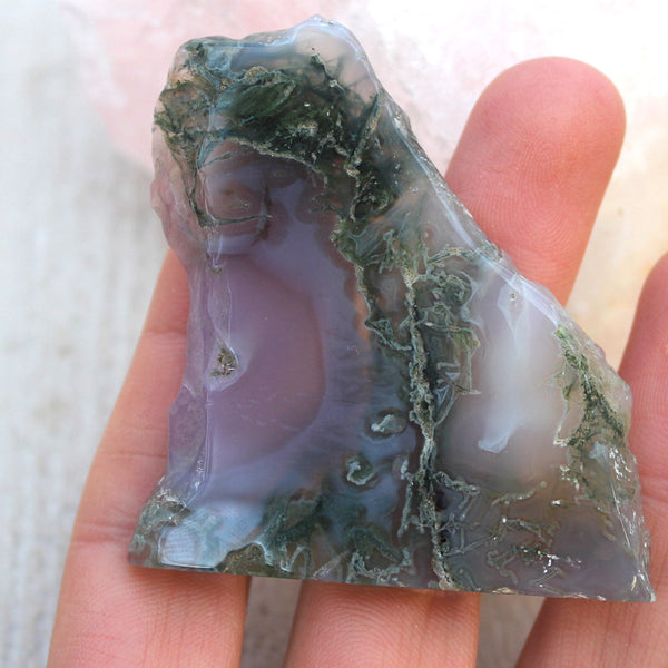 Lilac Moss Agate Slice