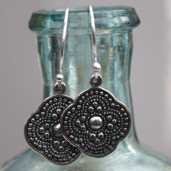 925 Sterling Silver Dotted Earrings