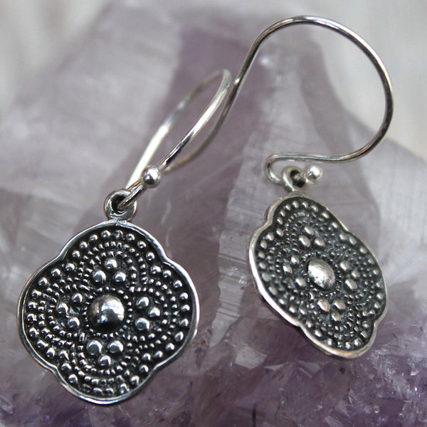 925 Sterling Silver Dotted Earrings